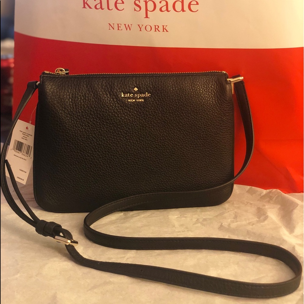 NWT Kate Spade triple gusset Crossbody bag